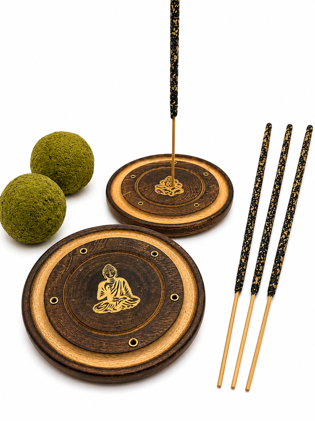 Portaincienso Base Ritual - Madera Natural - Imagen 2