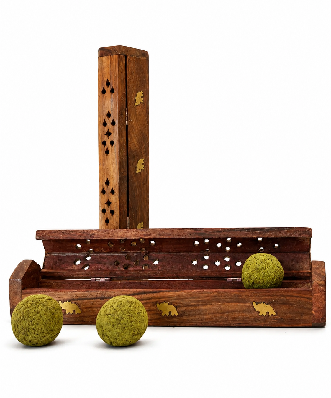 Portaincienso Cofre Ritual - Madera natural
