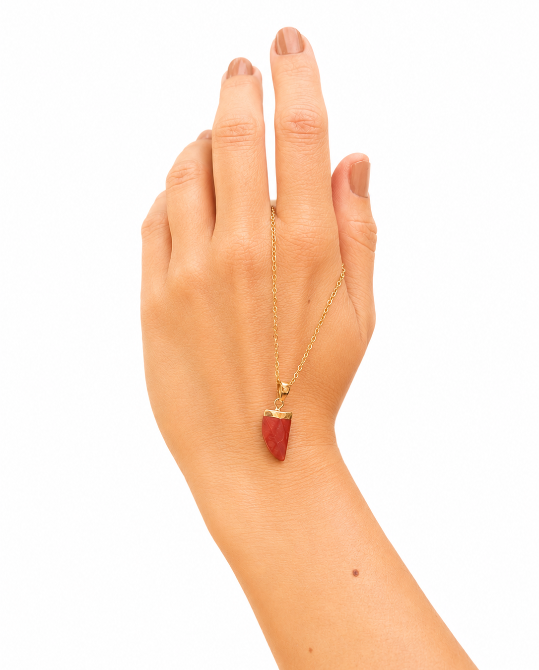 Collar Amuleto – Jaspe Rojo