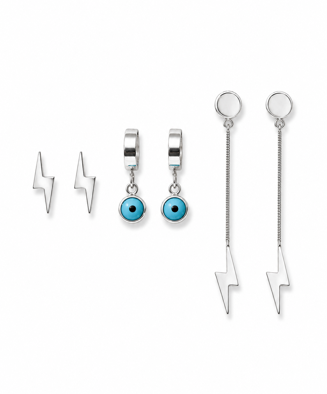 Pendientes Amuleto – Ojo Turco & Rayo